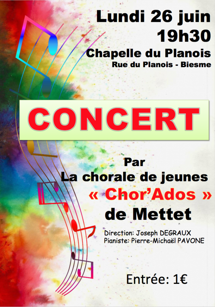 Concert Chor'Ados le 26 juin 2017